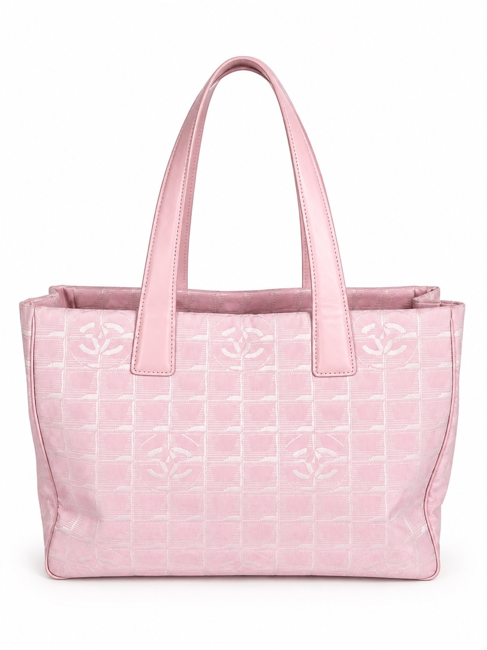 CHANEL CC logo Travel Tote - PINK